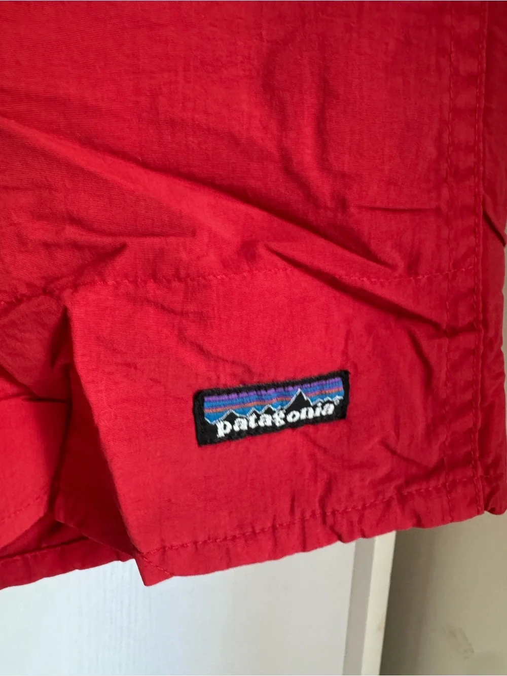 Patagonia Red Men's Swim Shorts with Logo Patch
